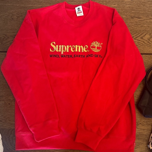 Supreme Red Men's Sweater crewneck